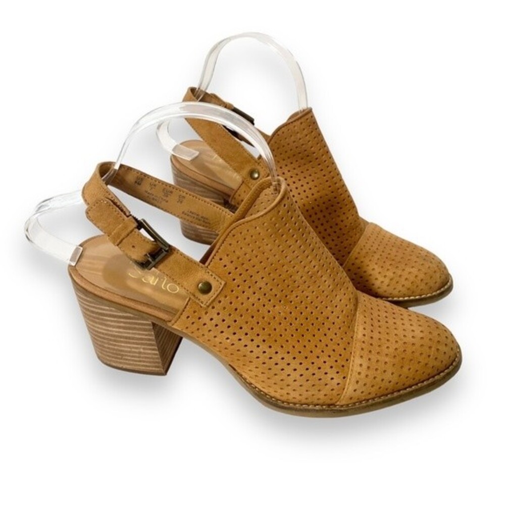 Franco Sarto | Aubree Tan Suede Leather Slingback Booties | Size 9M